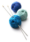 Photo of knitting needles and yarn